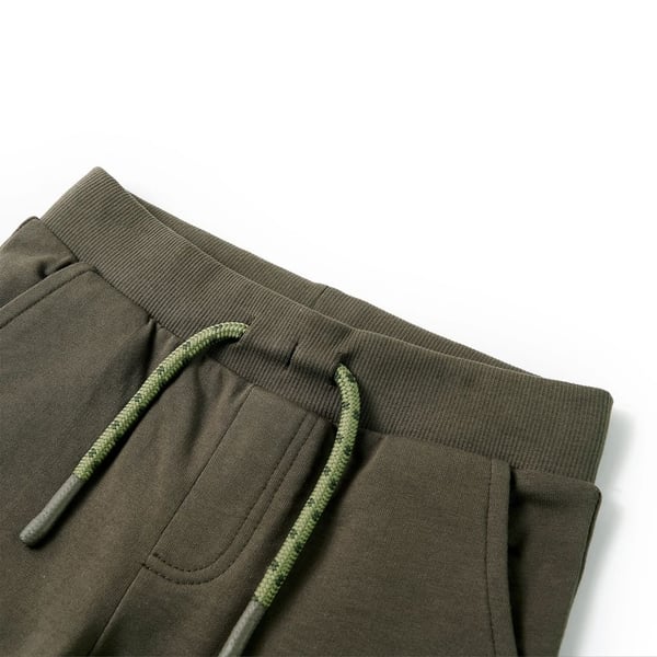 vidaXL Barneshorts med snor mørkekaki 140