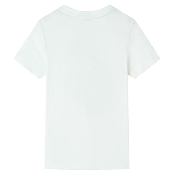 vidaXL Kortærmet T-shirt til børn str. 128 ecrufarvet