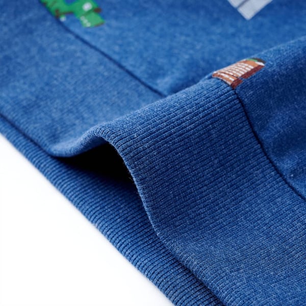 vidaXL Sweatshirt til børn str. 128 mørk blåmeleret