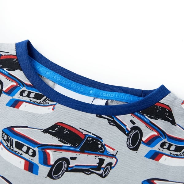 vidaXL Barnepyjamas med korte ermer grå 116
