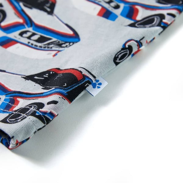 vidaXL Barnepyjamas med korte ermer grå 104