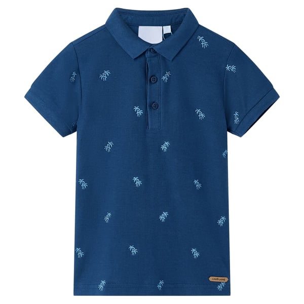 vidaXL Poloshirt til børn str. 140 mørkeblå