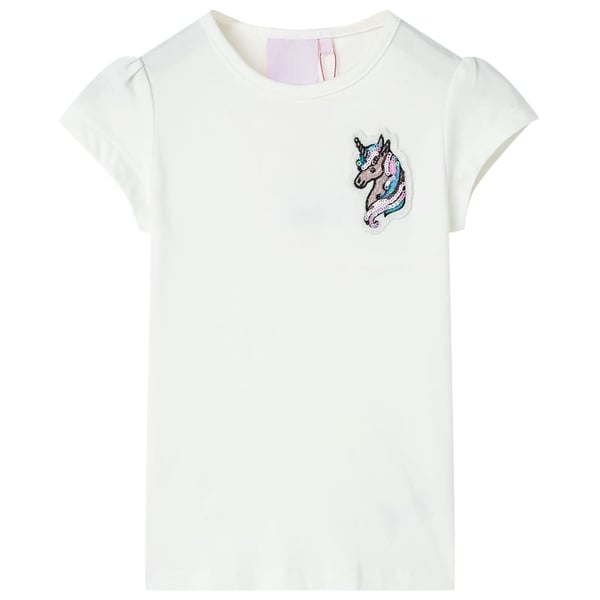 vidaXL T-shirt til børn str. 140 ecrufarvet