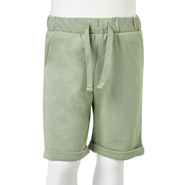 vidaXL Barneshorts med snor lysekaki 92