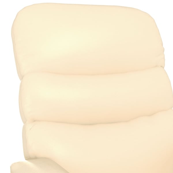vidaXL Massagefåtölj gräddvit konstläder