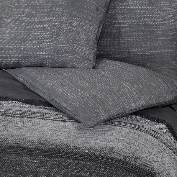 vidaXL sengetøj 200x200 cm bomuld mørkegrå