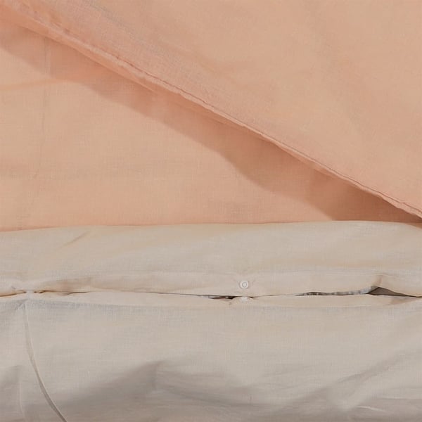 vidaXL Bäddset rosa 225x220 cm bomull