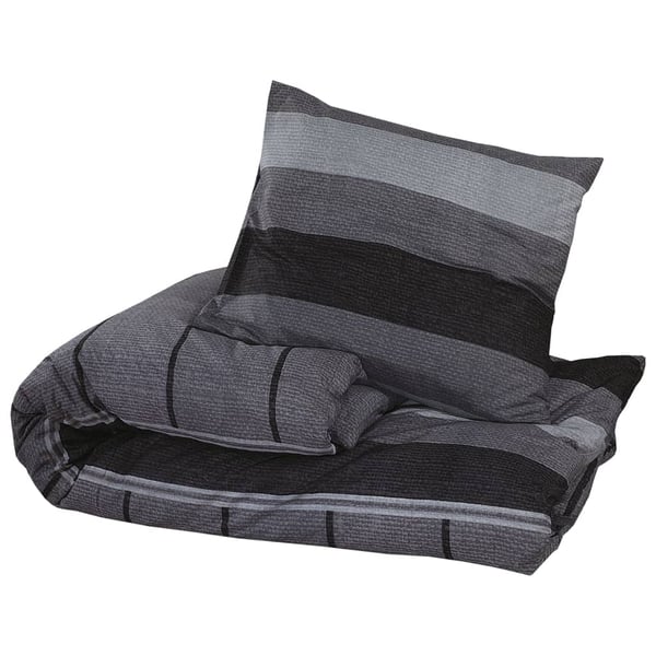 vidaXL sengetøj 260x240 cm bomuld mørkegrå