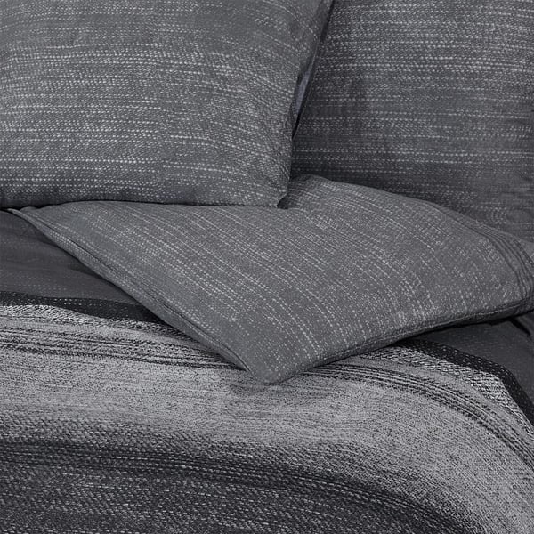 vidaXL sengetøj 200x200 cm bomuld mørkegrå