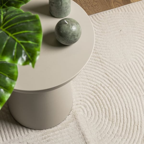 vidaXL Rug IZA kort luv skandinavisk utseende krem 80x150 cm