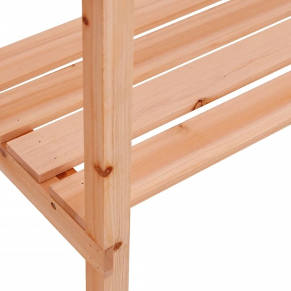 vidaXL Plantebord med hylle brun 78x38x82,5 cm heltre gran