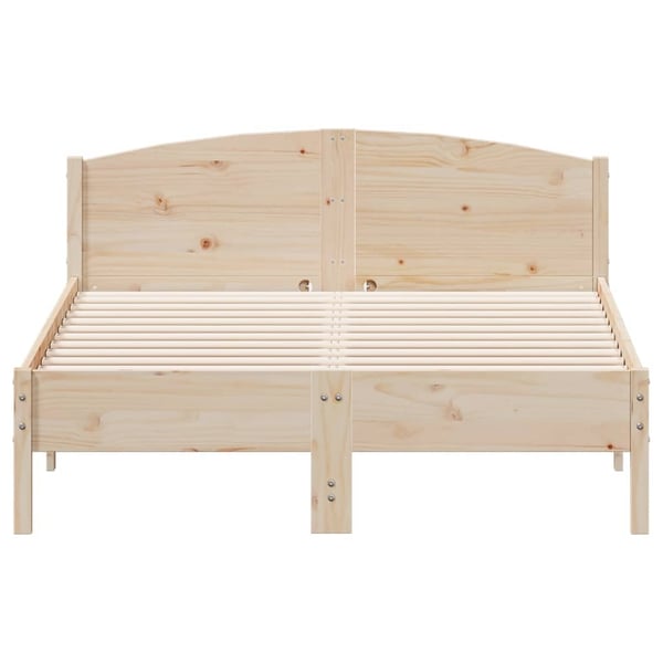vidaXL Sengeramme uten madrass hvit 135x190 cm heltre furu