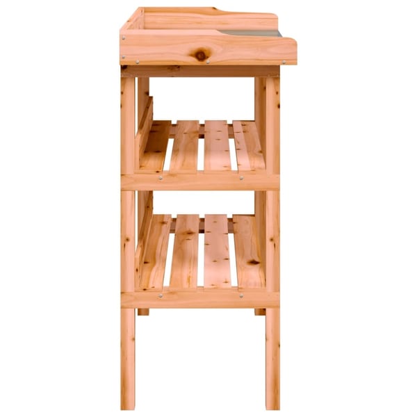 vidaXL Plantebord med hyller brun 78x38x82,5 cm heltre gran