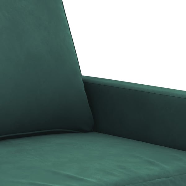 vidaXL sofasæt 3 dele med puder velour mørkegrøn