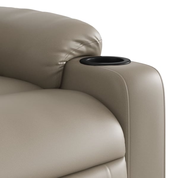 vidaXL løftestol med massagefunktion kunstlæder cappuccino