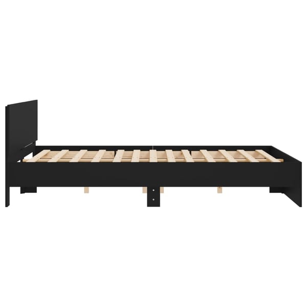 vidaXL Sengeramme med hodegavl svart 180x200 cm