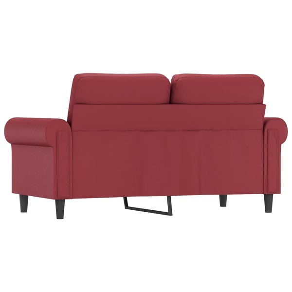 vidaXL 2-personers sofa 120 cm kunstlæder vinrød