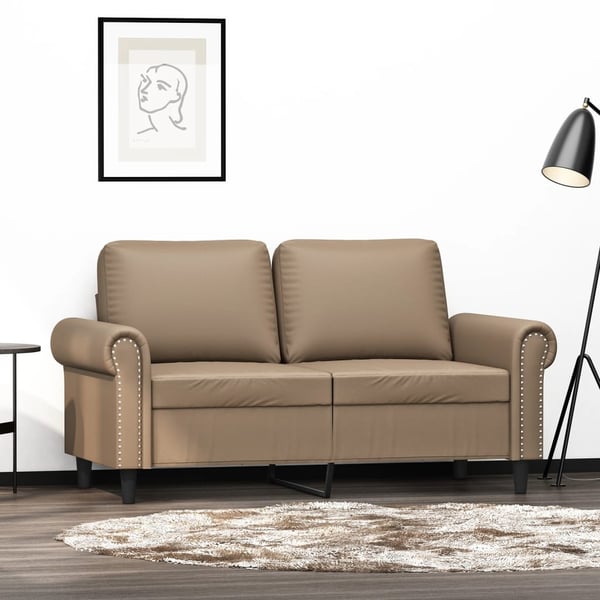 vidaXL 2-personers sofa 120 cm kunstlæder cappuccino