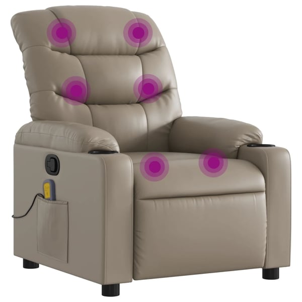 vidaXL massagestol kunstlæder cappuccino