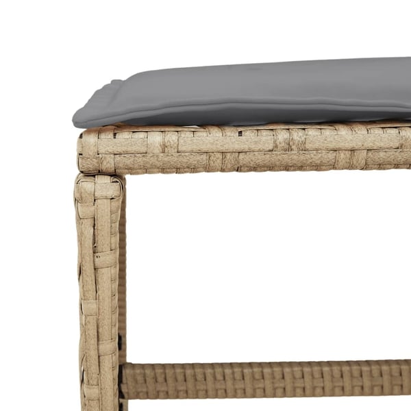 vidaXL haveskamler 4 stk. med hynder 41x41x36 cm polyrattan beige