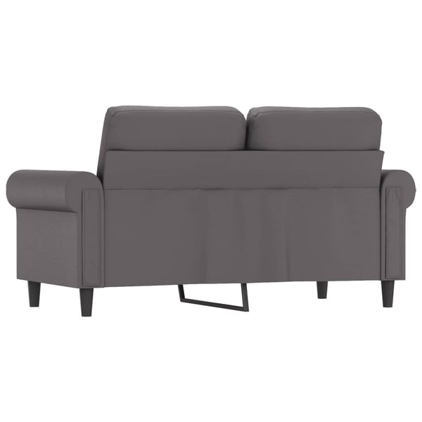 vidaXL 2-sitssoffa Grå 120 cm konstläder