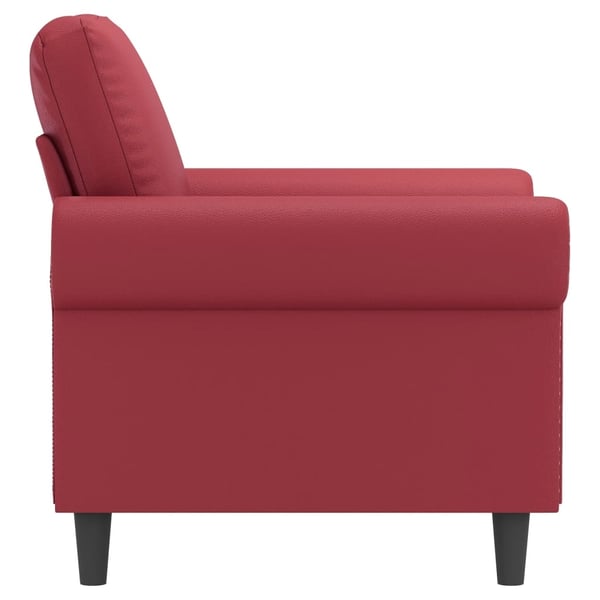 vidaXL Fåtölj vinröd 60 cm Konstläder