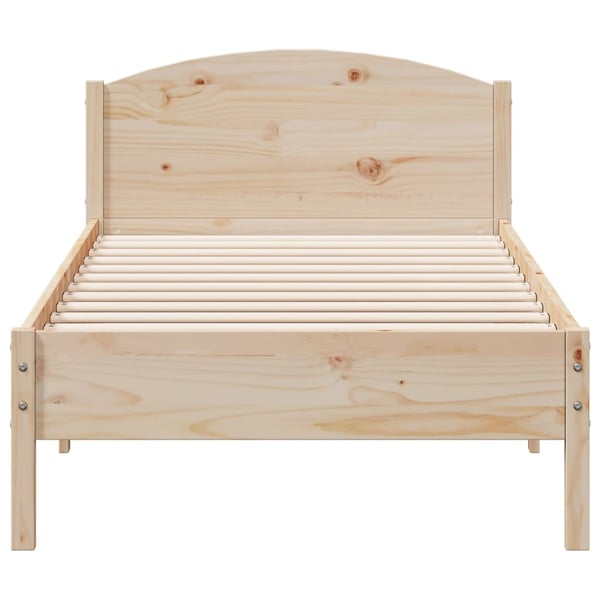 vidaXL Sängynrunko ilman patjaa 100x200 cm täysi mänty