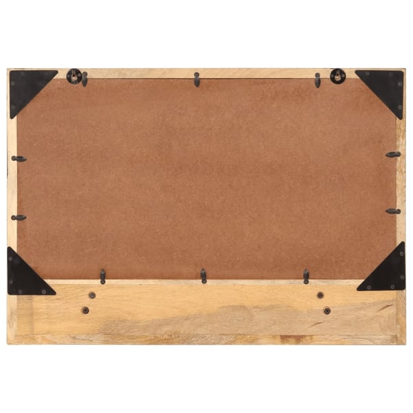 vidaXL spejl med hylde 80x8x55 cm glas og massivt mangotræ