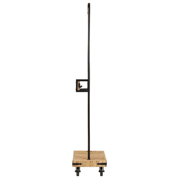 vidaXL Klesstativ med hjul 90x35x190 cm heltre mango og jern