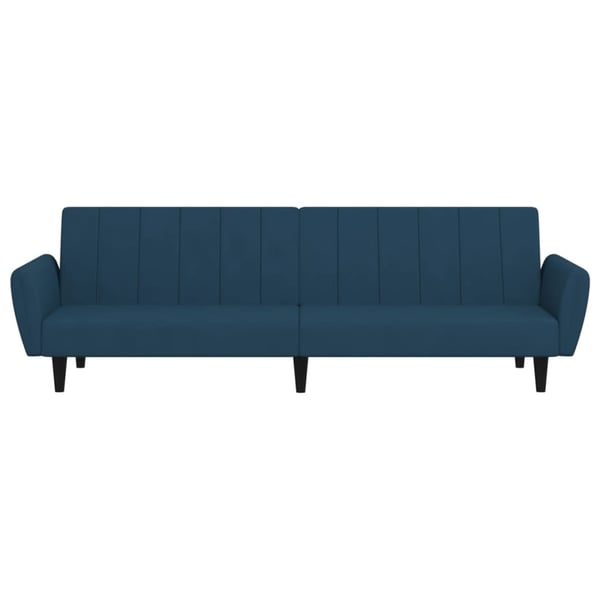 vidaXL Bäddsoffa 2-sits blå sammet