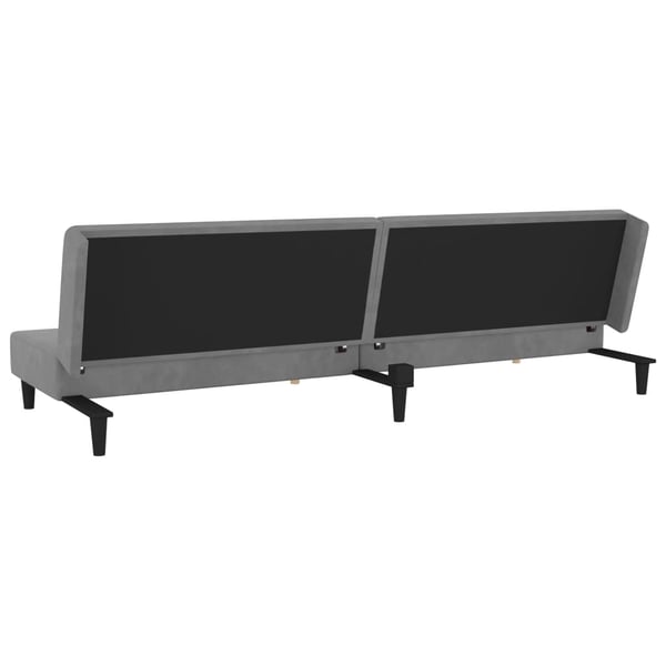 vidaXL 2-personers sovesofa med 2 puder velour lysegrå