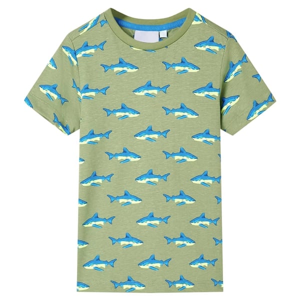 vidaXL Lasten T-paita vaalea khaki 140
