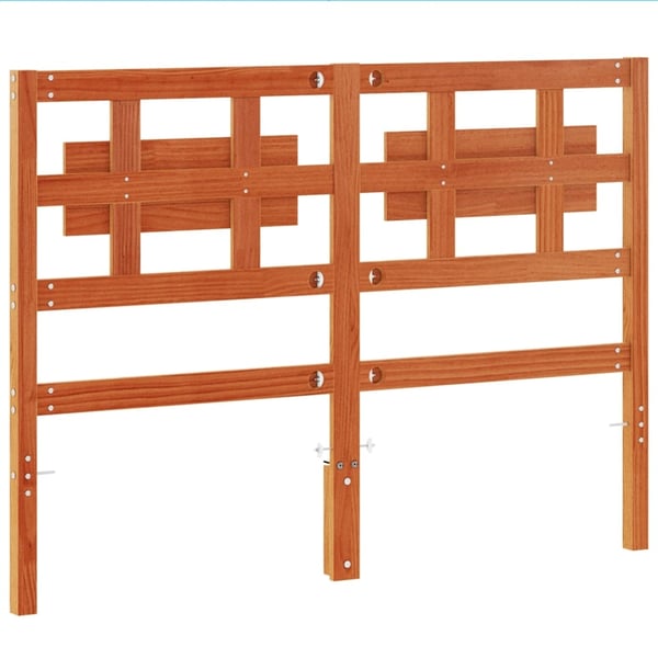 vidaXL Hodegavl voksbrun 135 cm heltre furu