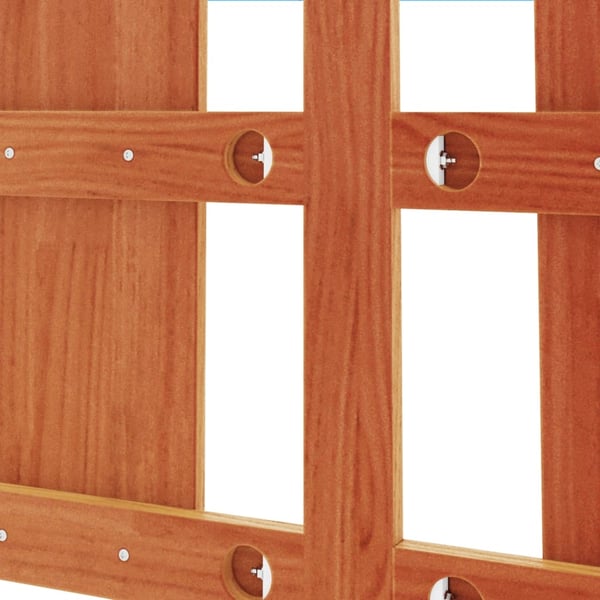 vidaXL Hodegavl voksbrun 135 cm heltre furu