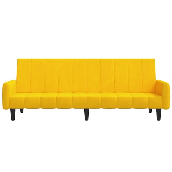 vidaXL 2-personers sovesofa fløjl gul