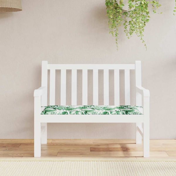 vidaXL hynde til havebænk 120x50x3 cm oxfordstof bladmønster
