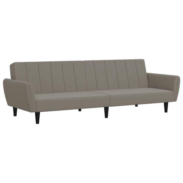 vidaXL Bäddsoffa 2-sits ljusgrå sammet