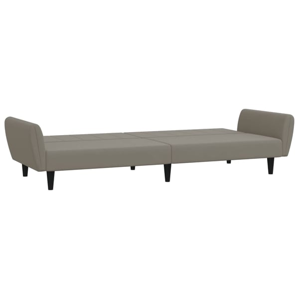 vidaXL Bäddsoffa 2-sits ljusgrå sammet