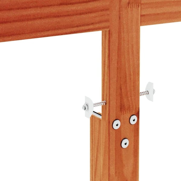 vidaXL Hodegavl voksbrun 150 cm heltre furu