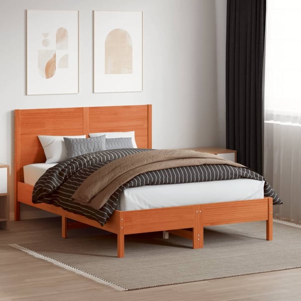 vidaXL Hodegavl voksbrun 160 cm heltre furu