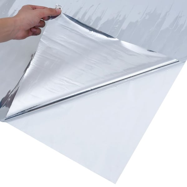 vidaXL Fönsterfilm statisk reflektiv effekt silver 90x1000 cm PVC
