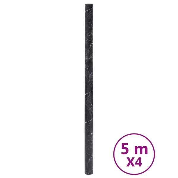 vidaXL Møbelklistremerker selvklebende matt svart 90x500 cm PVC
