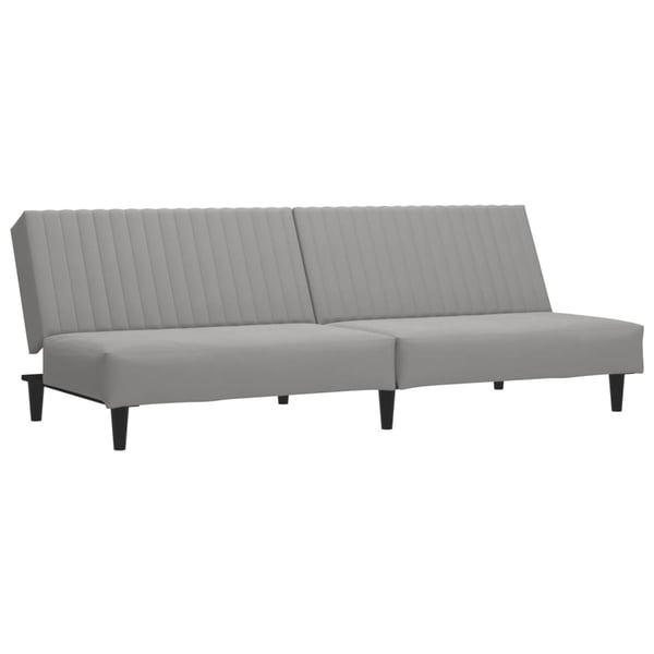 vidaXL 2-personers sovesofa fløjl lysegrå
