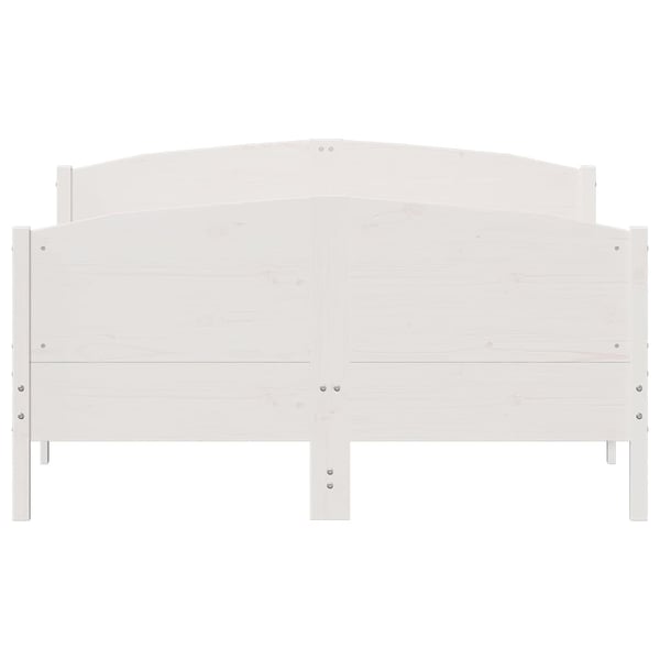 vidaXL Sengeramme uten madrass hvit 140x190 cm heltre furu