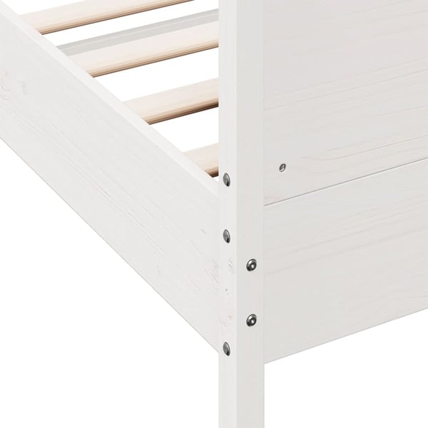 vidaXL Sengeramme uten madrass hvit 140x190 cm heltre furu