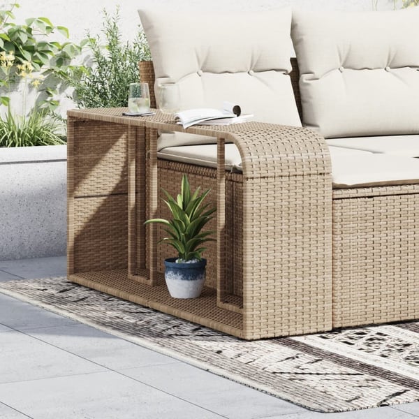 vidaXL Oppbevaringshyller 2 stk beige polyrotting