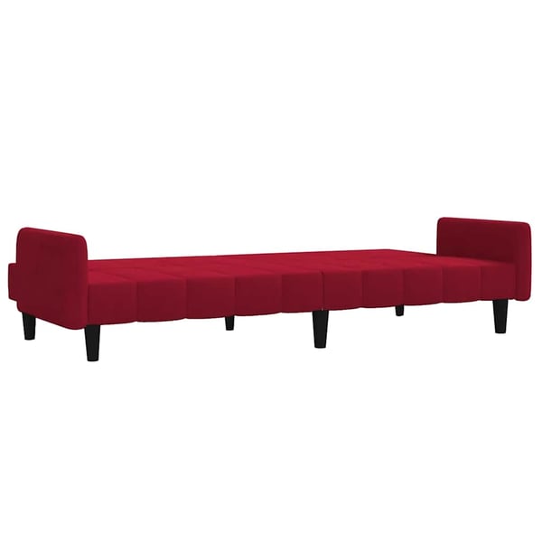 vidaXL 2-personers sovesofa fløjl vinrød