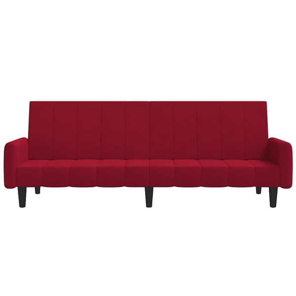 vidaXL 2-personers sovesofa fløjl vinrød