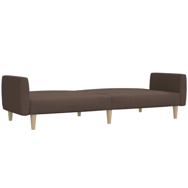 vidaXL Bäddsoffa 2-sits taupe tyg