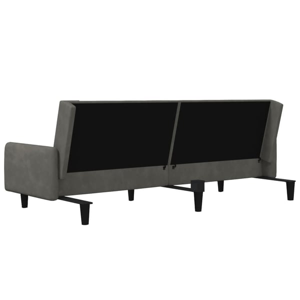 vidaXL 2-personers sovesofa fløjl mørkegrå